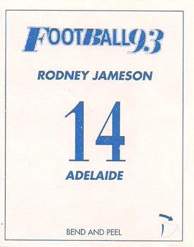 1993 Select AFL Stickers #14 Rodney Jameson Back